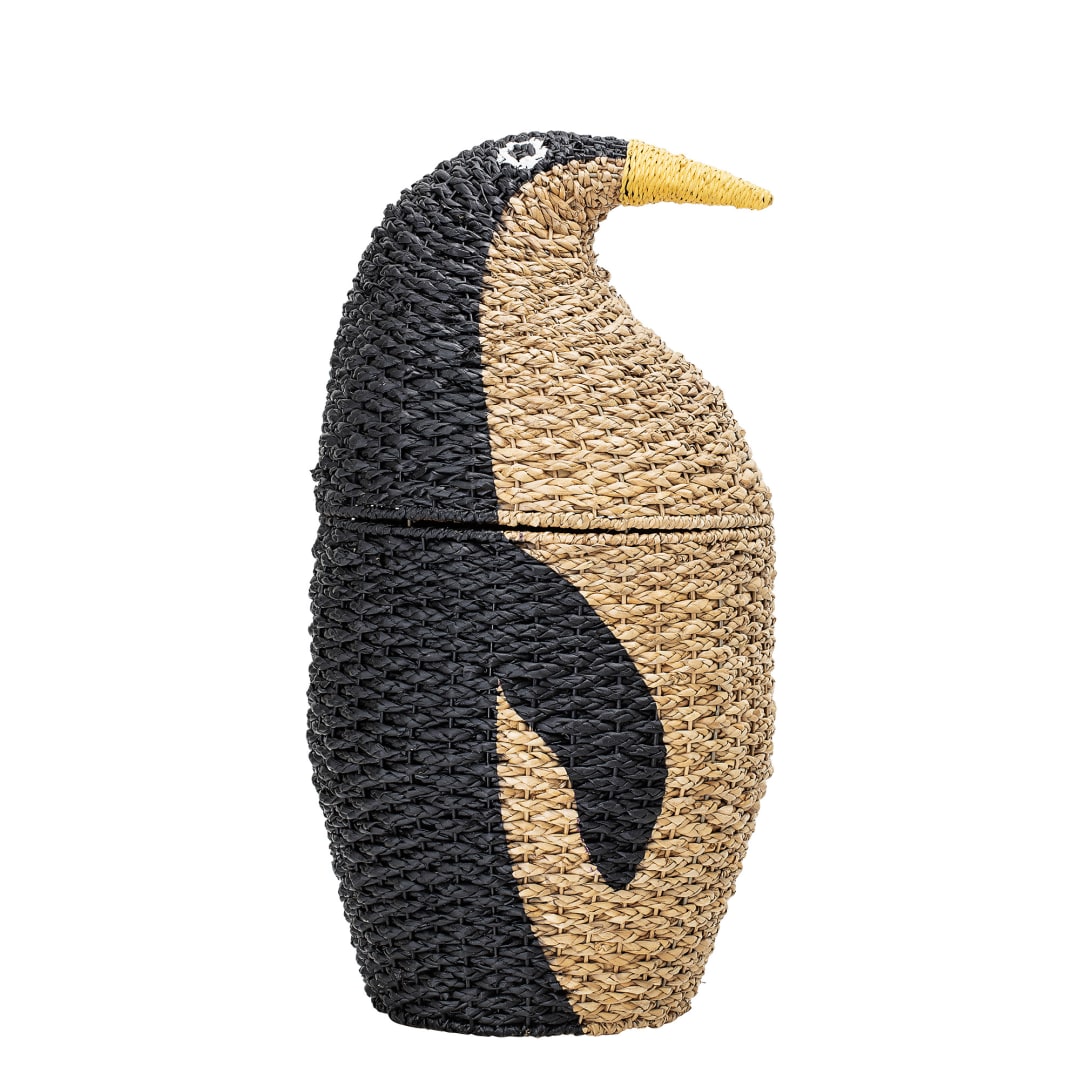 82043346 - Tazia Basket w/Lid, Black, Bankuan Grass STOCK: 149
