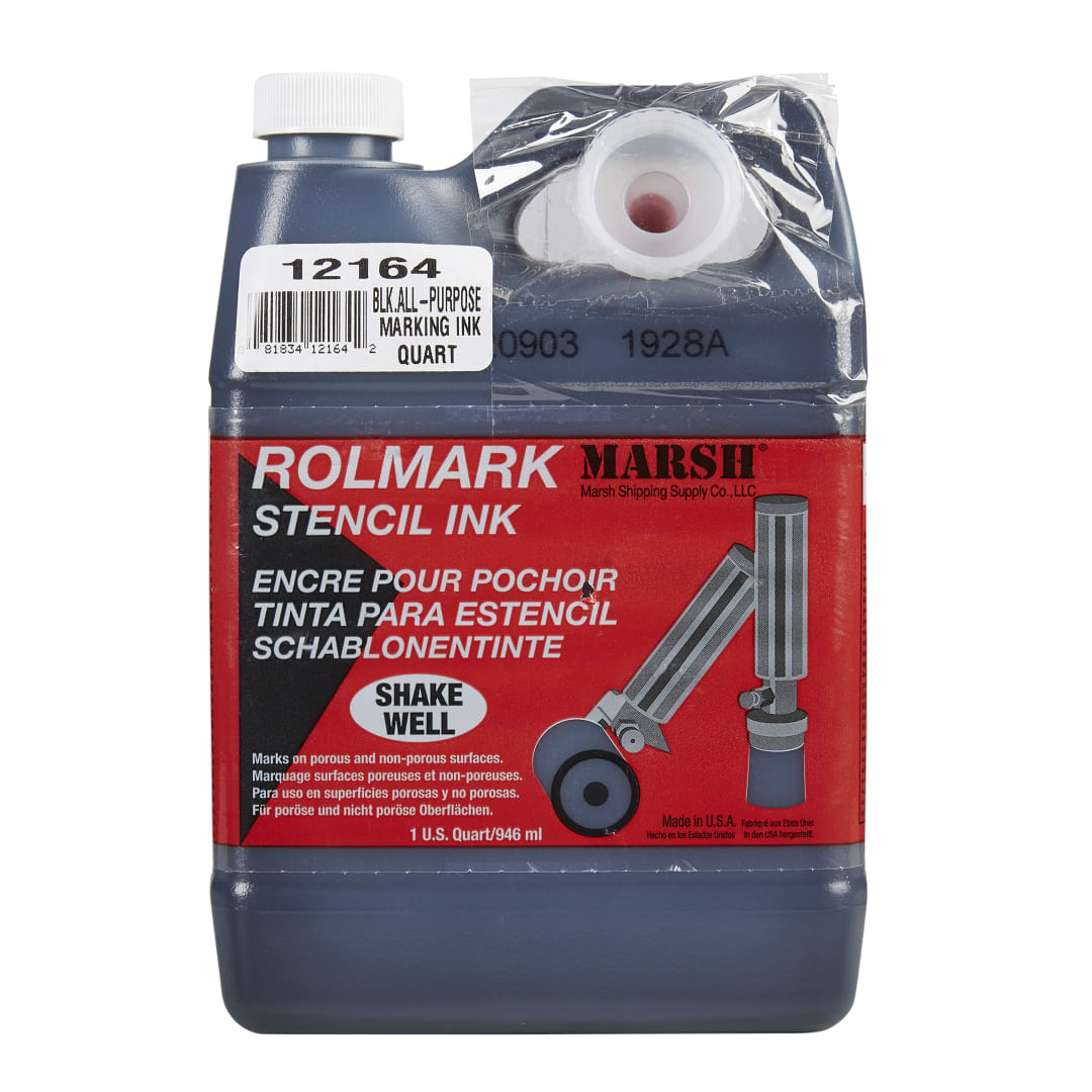 Stencil Ink-All Purpose Black Quart