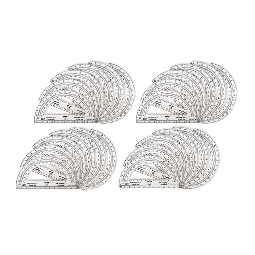 PROTRACTOR, 6" CLEAR, SAFE-T, SET/24