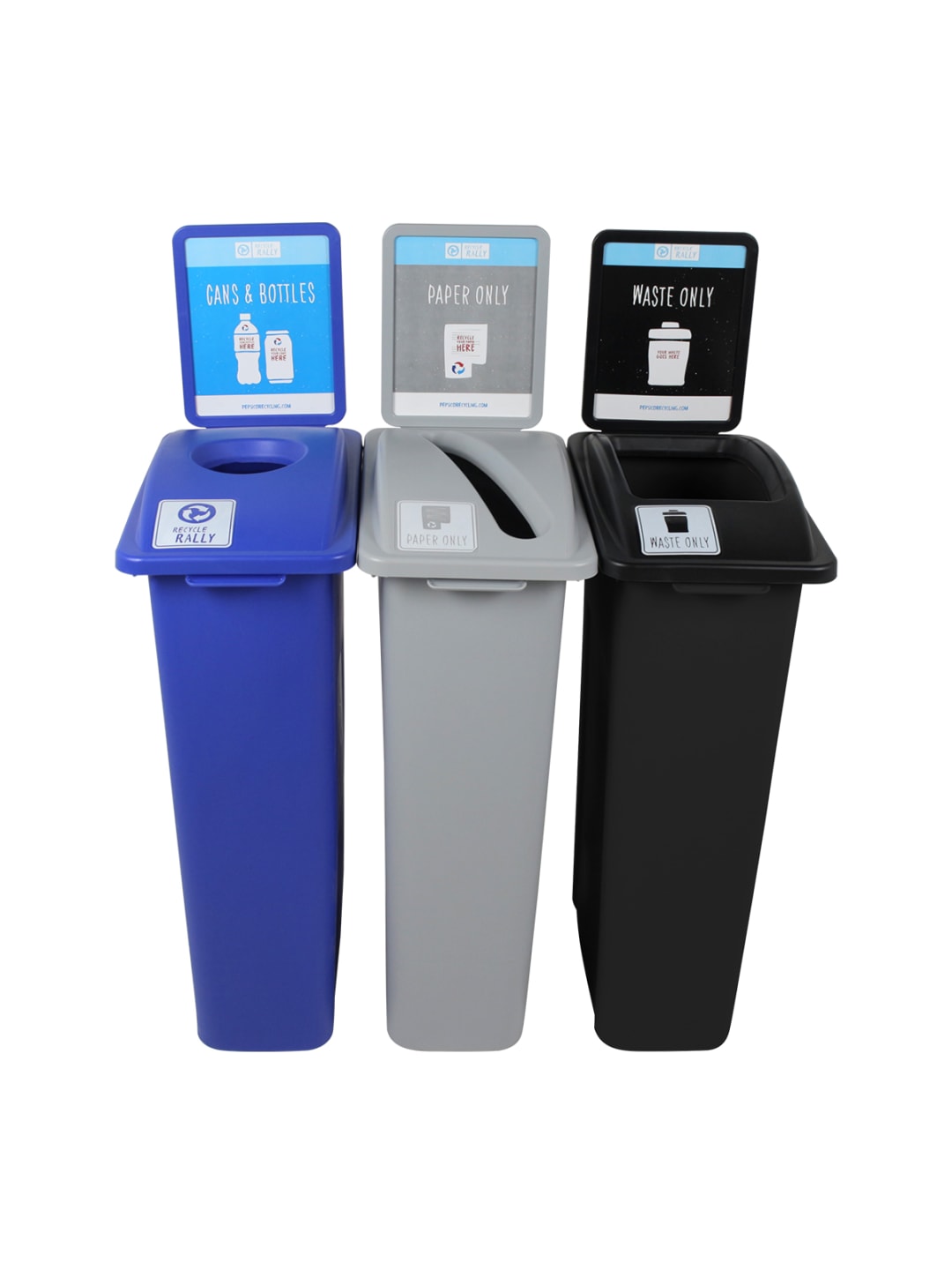  WASTE WATCHER [CU15-000523] - Triple - Kit - Recycle Rally - Circle-Slot-Full - Blue-Grey-Black