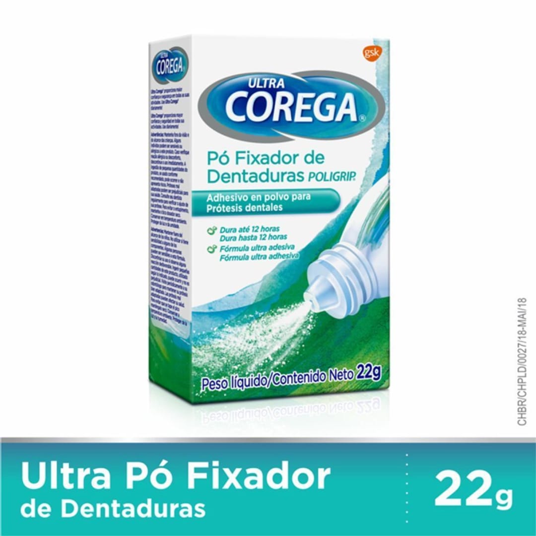 Ultra Corega Pó Fixador de Dentadura com Fixação o dia todo 22g
