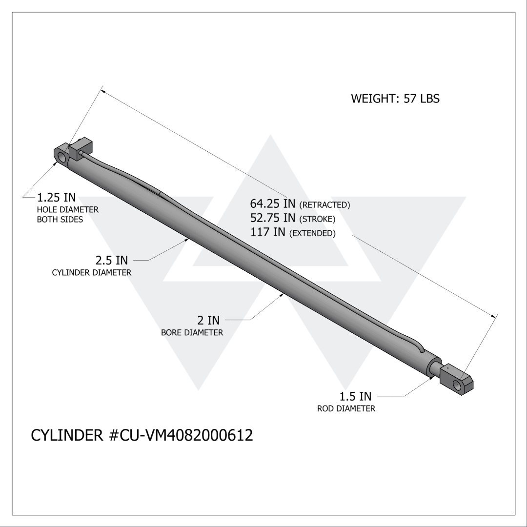 Wastebuilt® Replacement for Cusco Boom Extension Cylinder 8