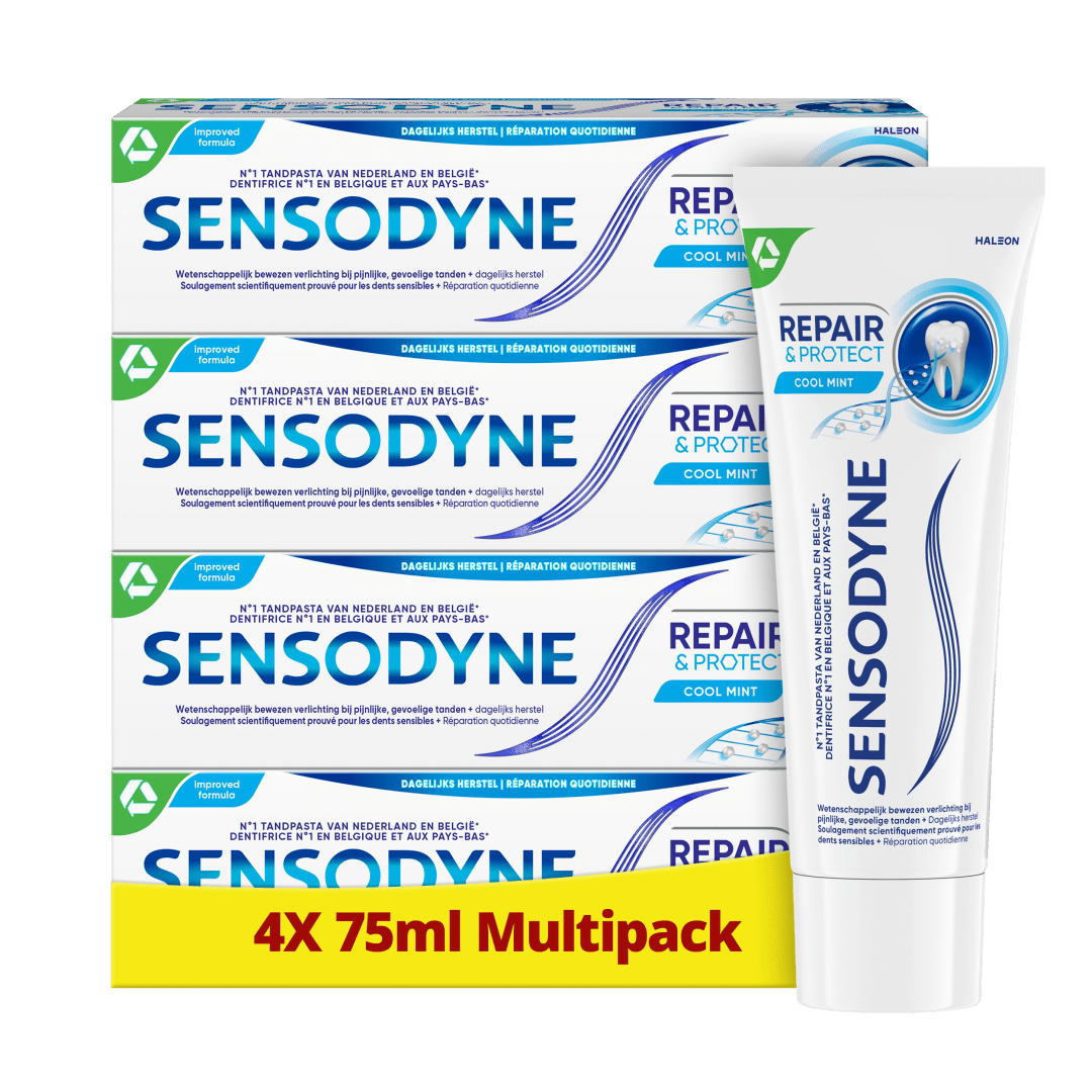 Sensodyne Repair & Protect Cool Mint Tandpasta 4x75ml
