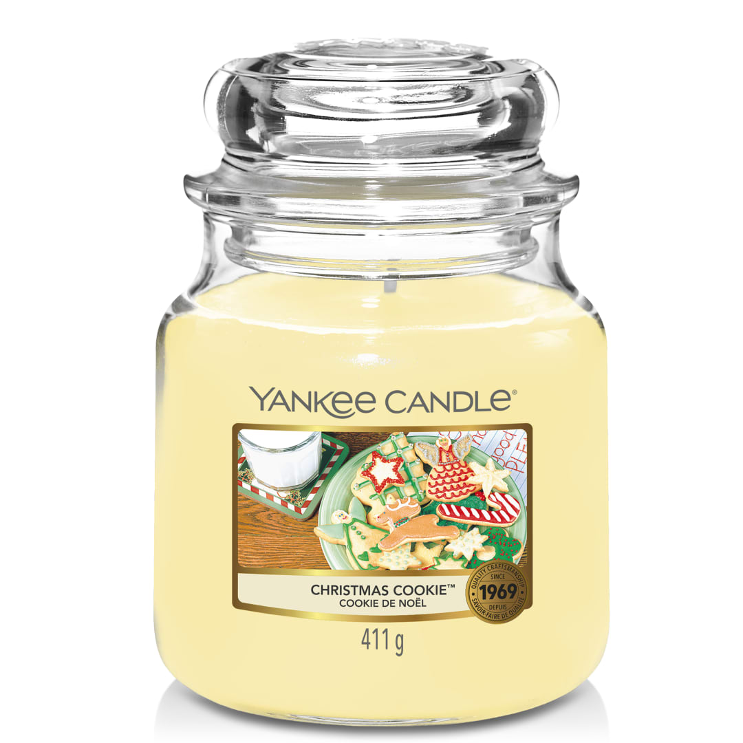 Yankee Candle Vela perfumada | Vela mediana Christmas Cookie | Tiempo de combustión: hasta 75 horas