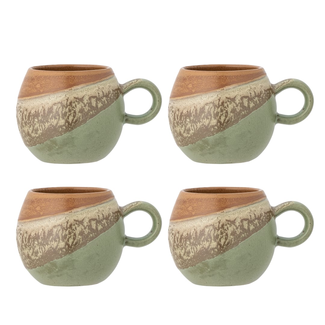 82061169 - Paula Cup, Multipack, Green, Stoneware STOCK: 10