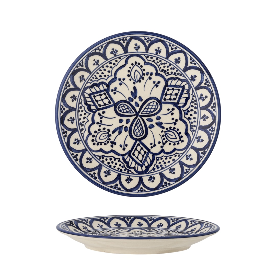 82068290 - Karlie Plate, Blue, Stoneware STOCK: 300