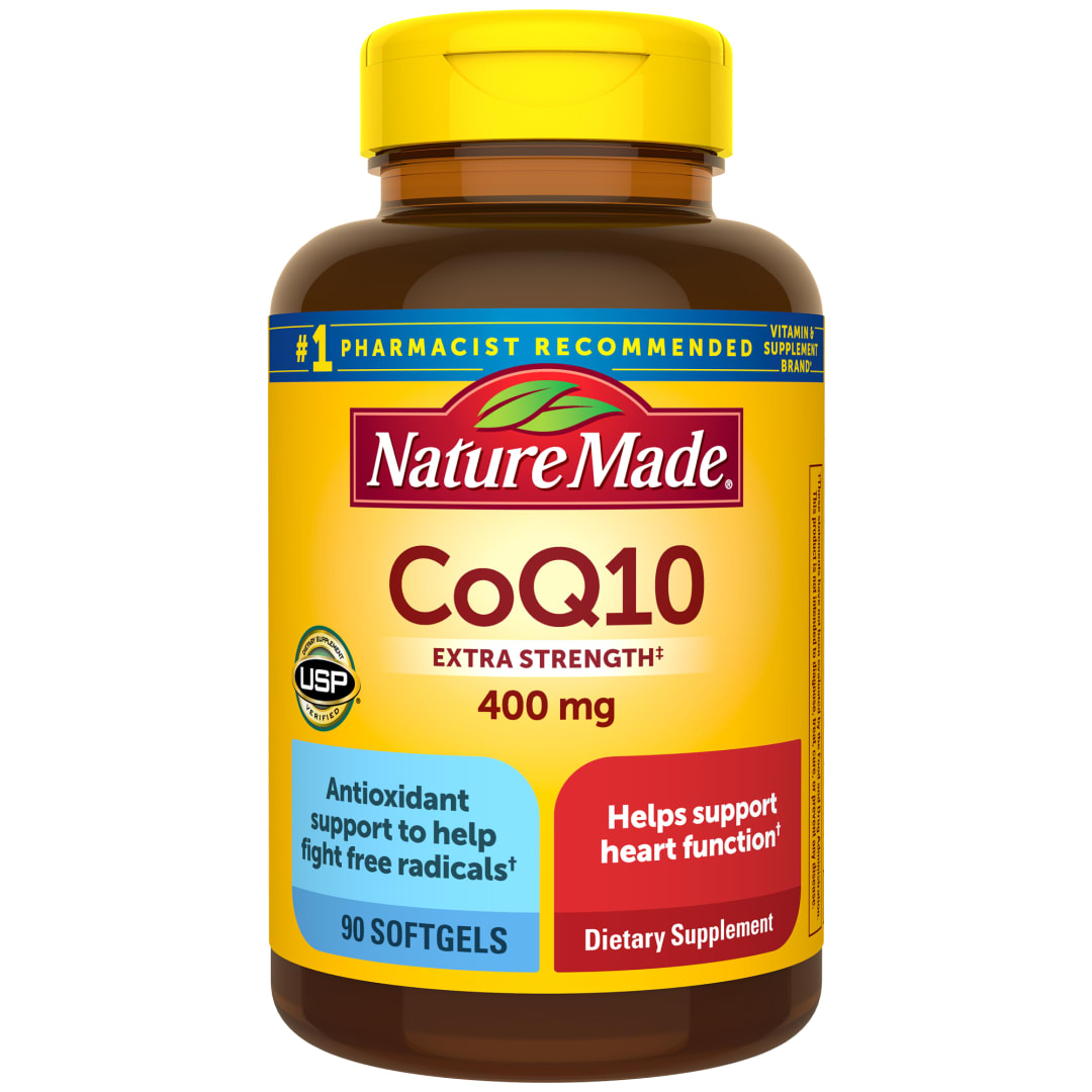 Nature Made CoQ10 400mg, Dietary Supplement for Heart Health Support, 90 Softgels, 90 Day Supply