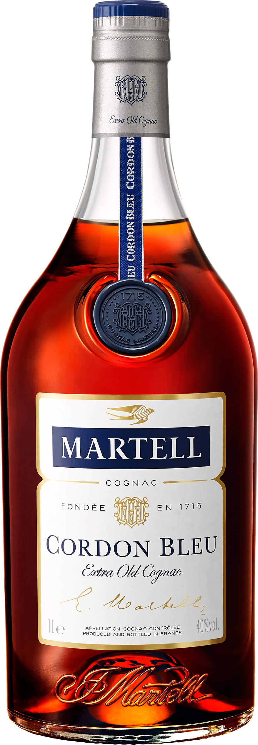 Martell Cordon Bleu Cognac, 1 L Bottle, 80 Proof