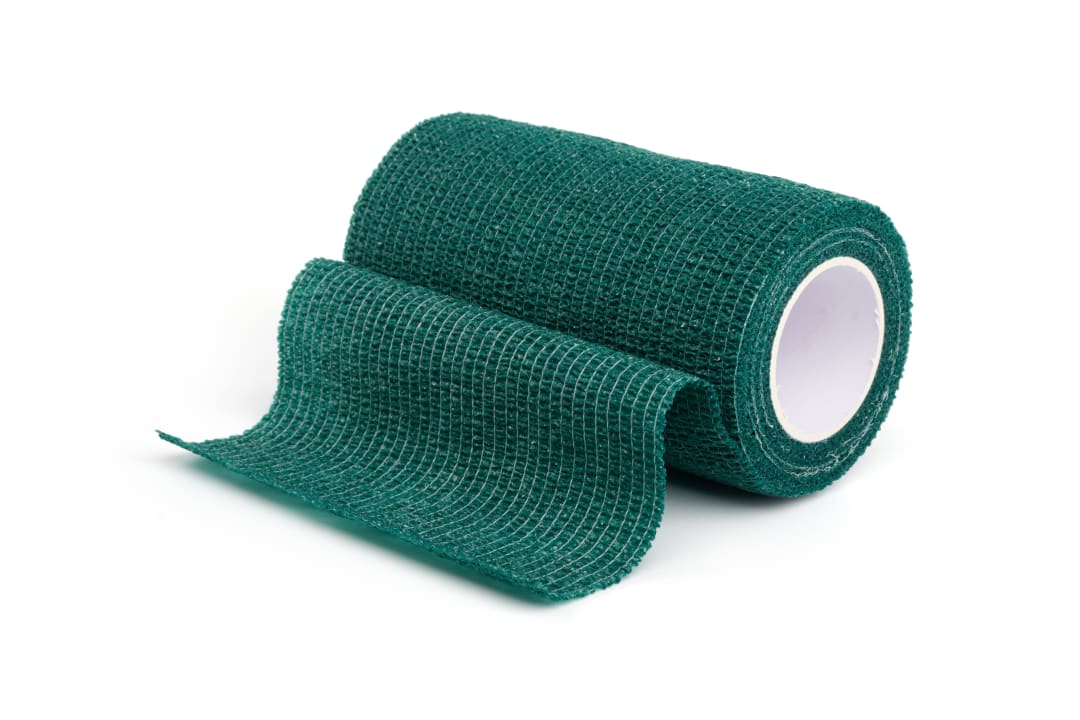 KRUUSE Vet-Flex Bandage, Green, 10cm x 4.5m
