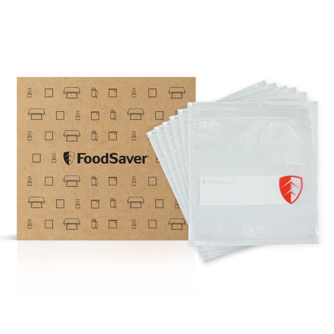 FoodSaver Vacuum Zipper Quart Bags, 946 ml, 70 Count, BPA-Free Reusable Storage Bags