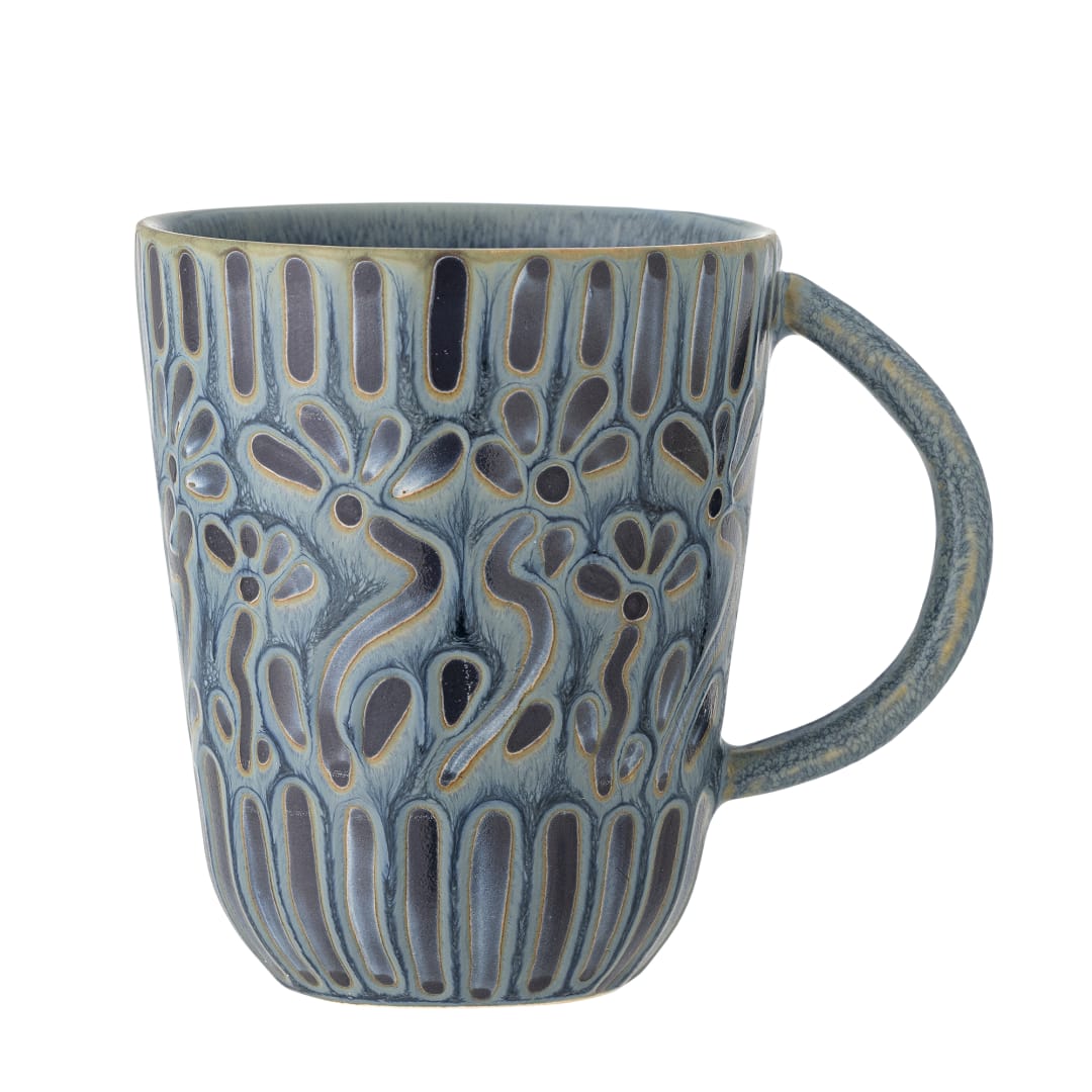 82062521 - Samsin Mug, Blue, Stoneware STOCK: 300