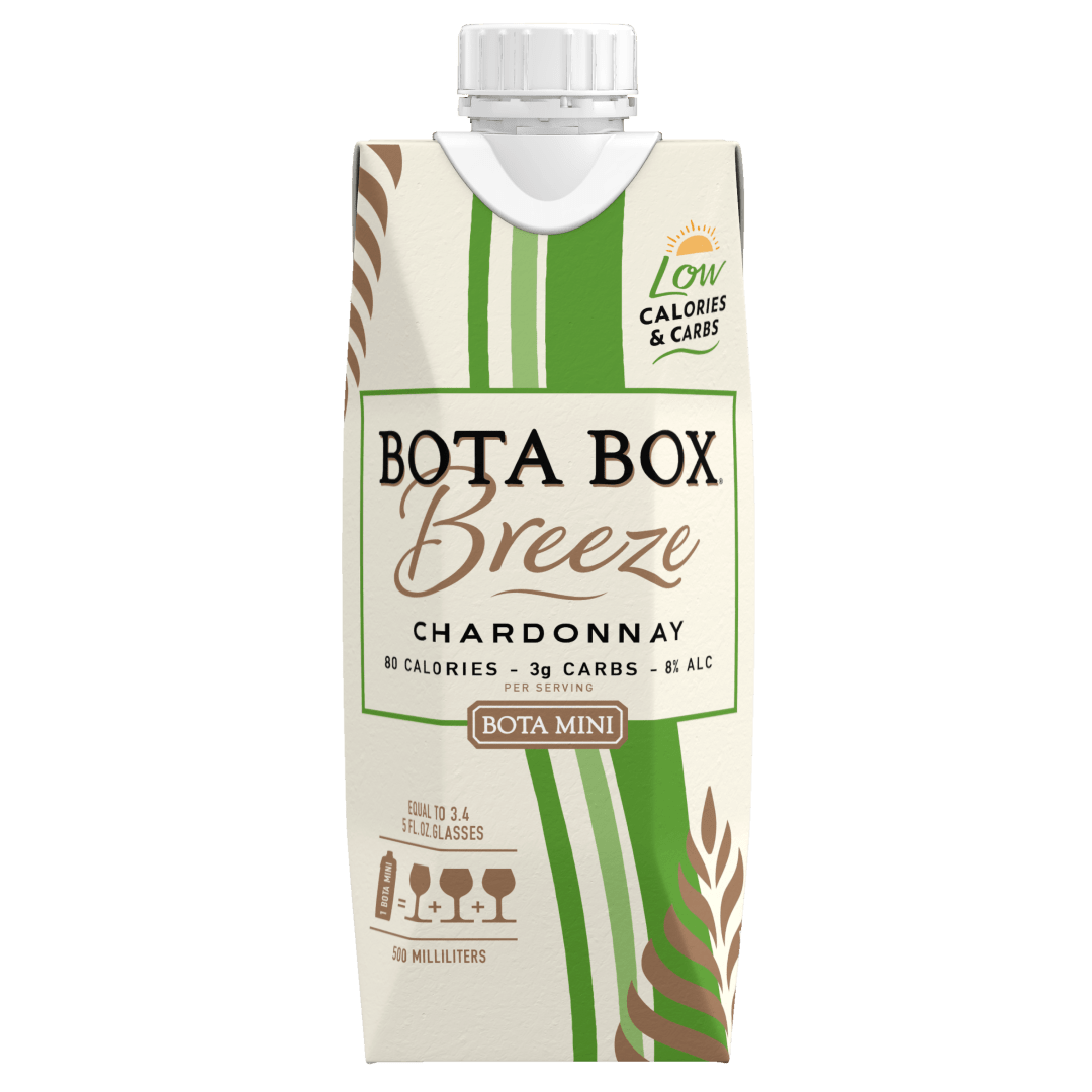 Bota Breeze Mini Chardonnay White Wine, 500mL (3 Glasses), 8% ABV
