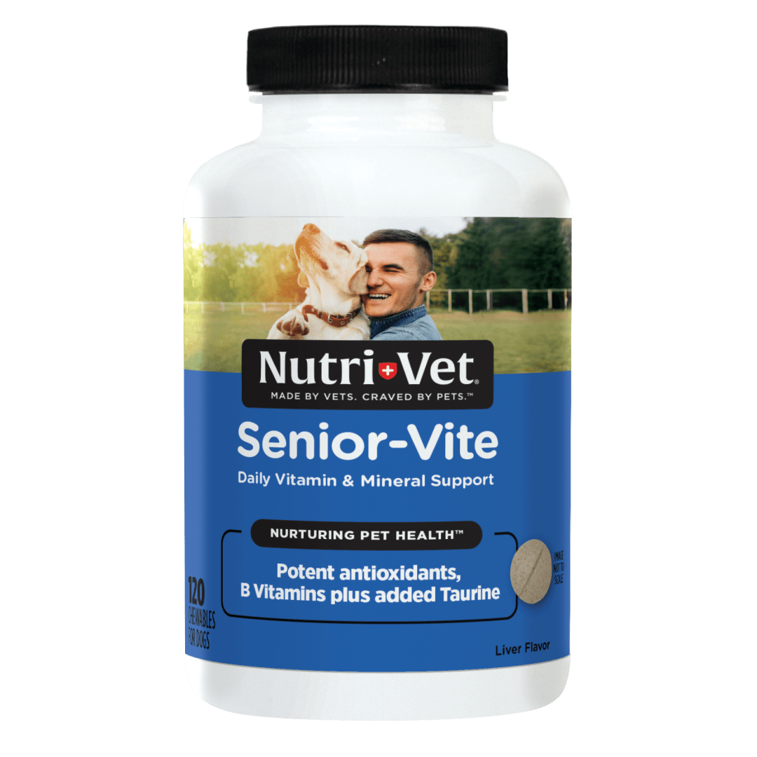 Nutri-Vet Senior-Vite Chewables for Dogs | Daily Vitamin and Mineral Support for Senior Dogs to Help Maintain Peak Condition | 120 Count