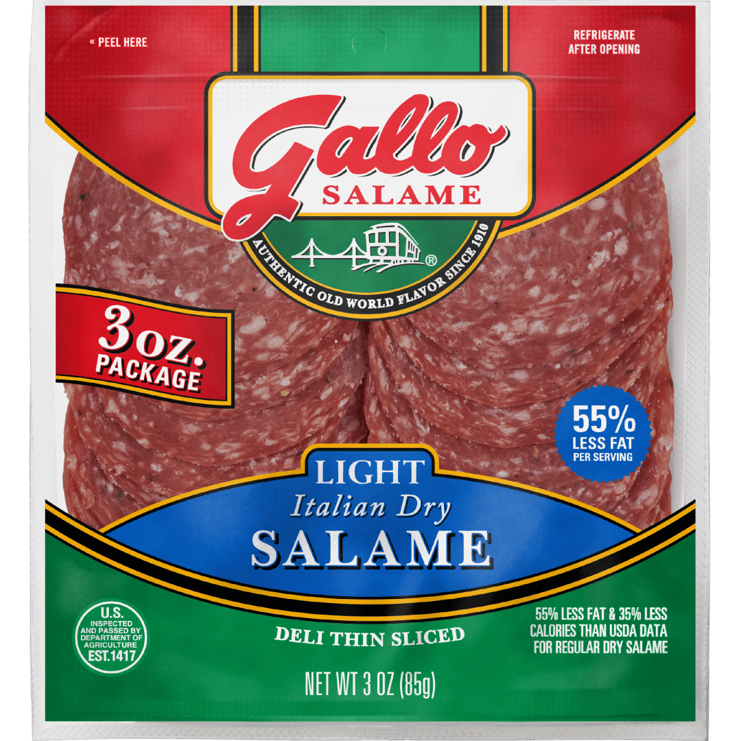 Gallo Salame® Deli Thin Sliced Light Italian Dry Salami, 3 oz.