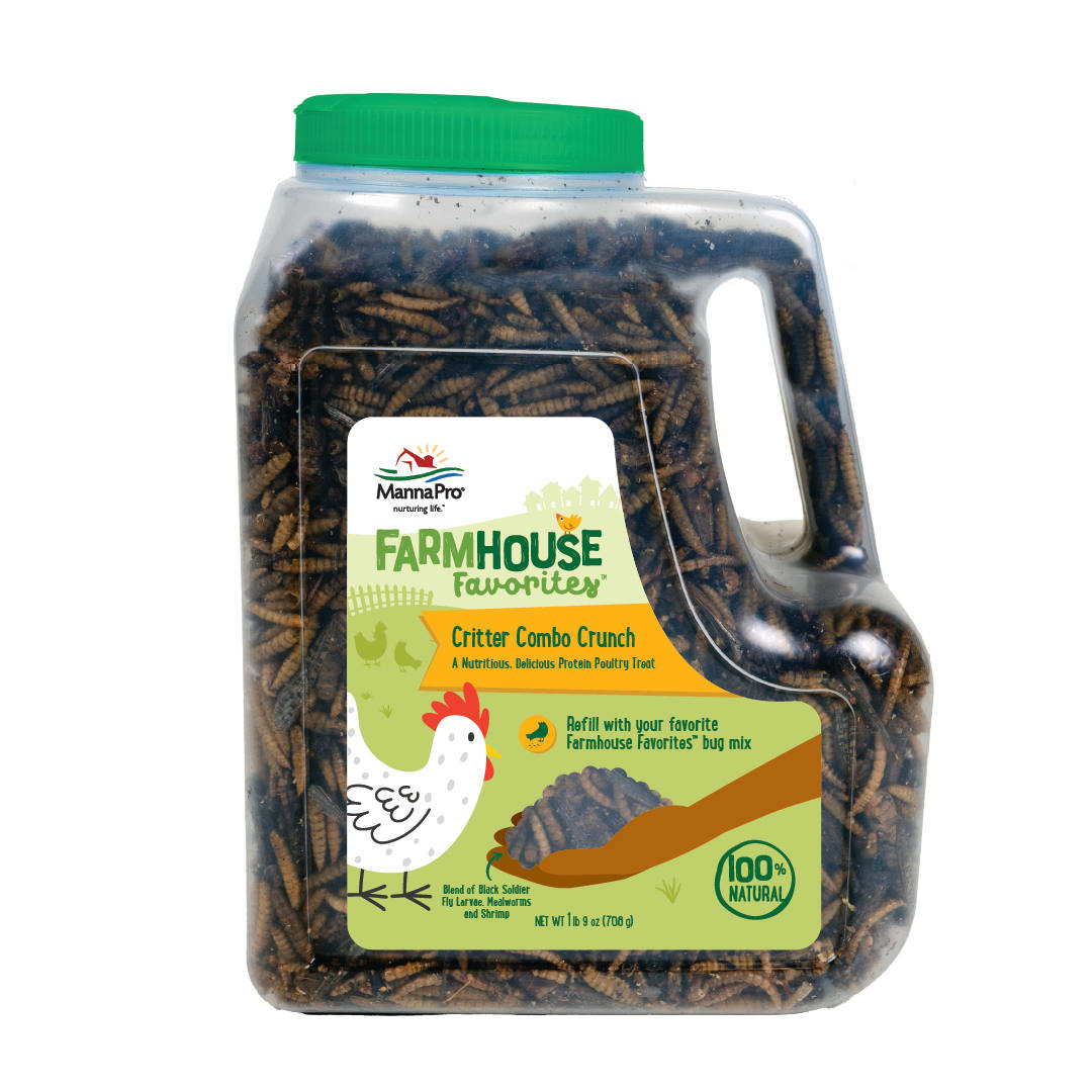 Manna Pro Farmhouse Favorites Critter Combo Crunch Bug Jug – 25oz
