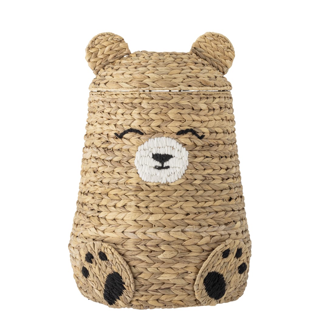 82062341 - Timone Basket w/Lid, Nature, Water Hyacinth STOCK: 264