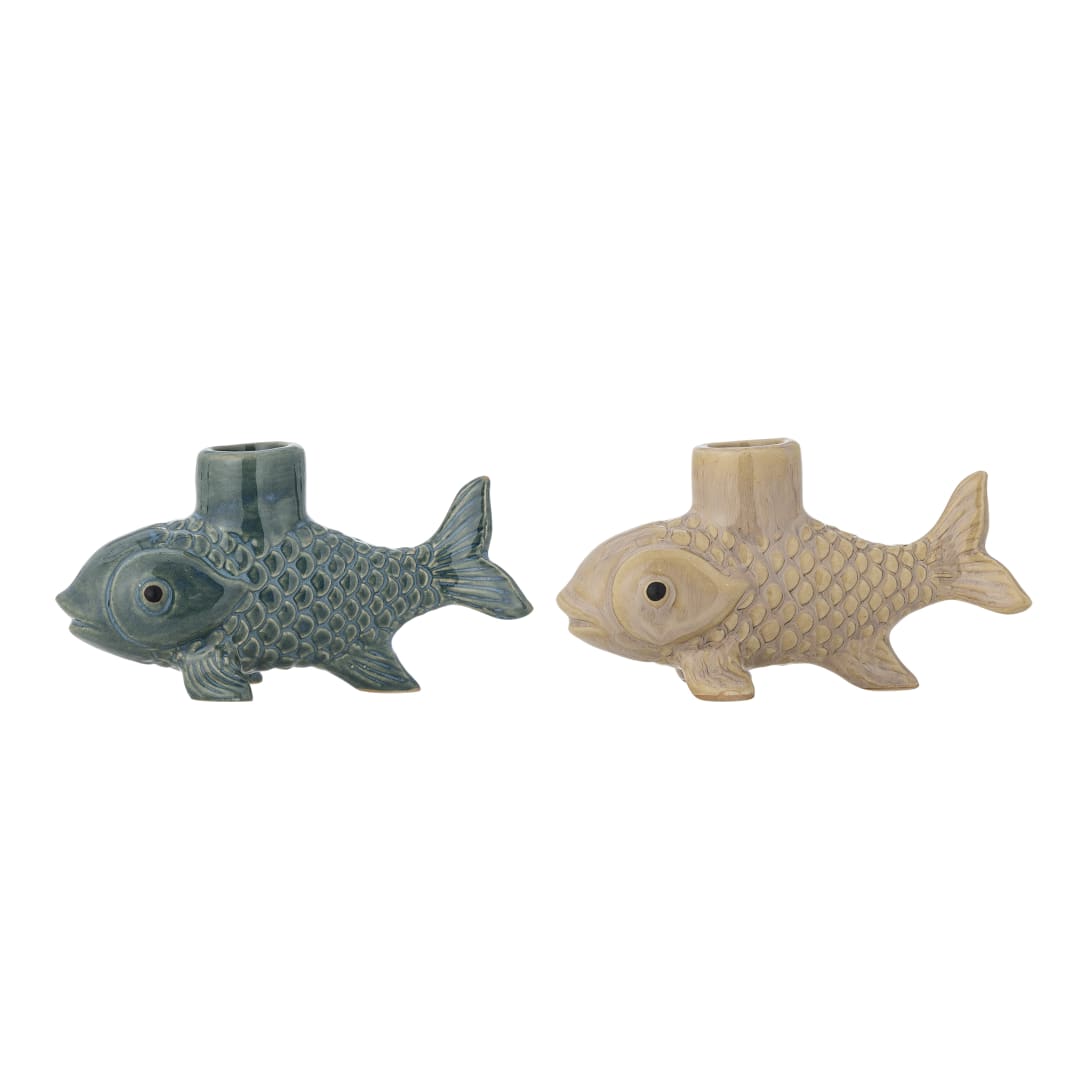 82072592 - Burne Candle Holder, Multi, Stoneware STOCK: 300