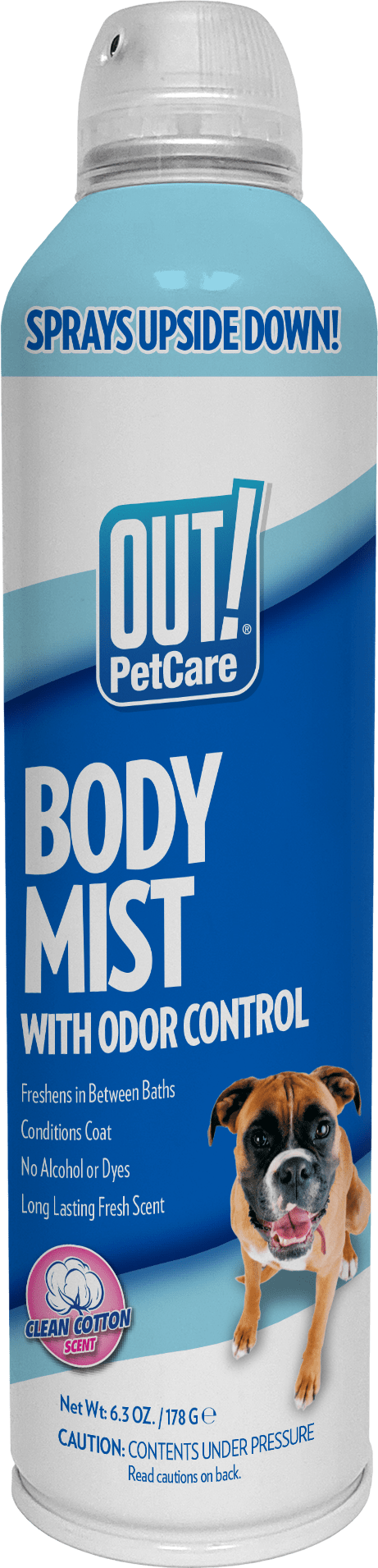 OUT! Dog Cologne Body Mist Spray, Clean Cotton Scent, 6.3 Ounces
