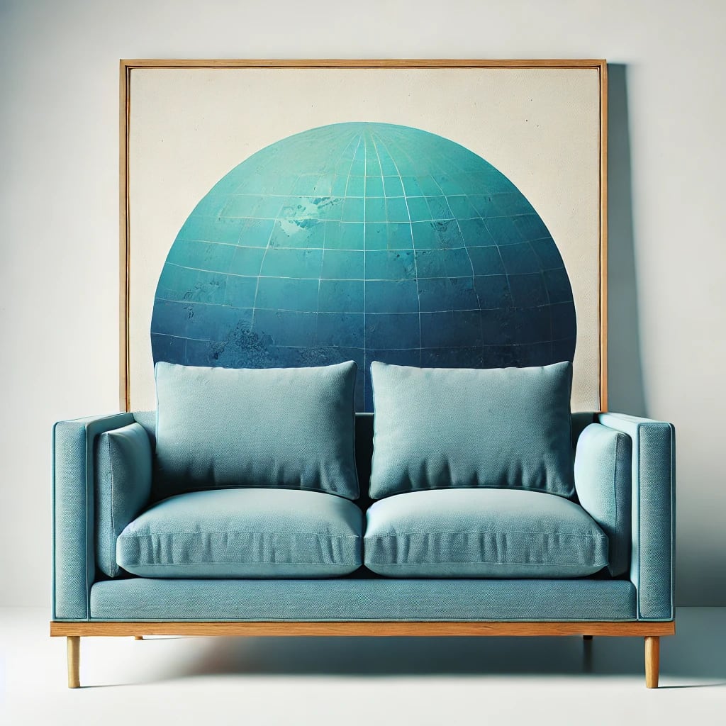 Urban Loveseat en Bleu Océan