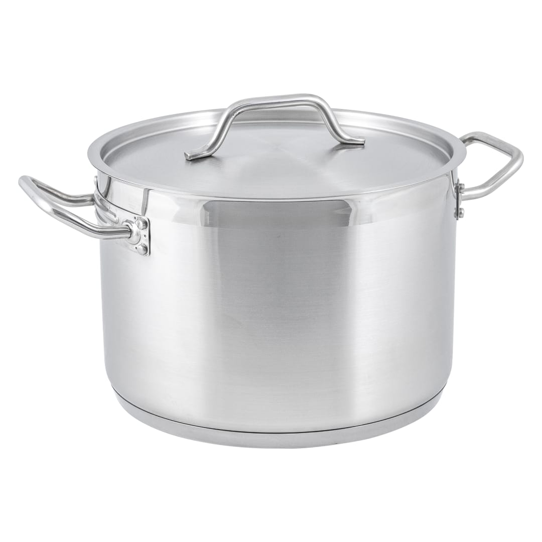 SSP-12 - STOCK POT S/S 12 QT W/COVER