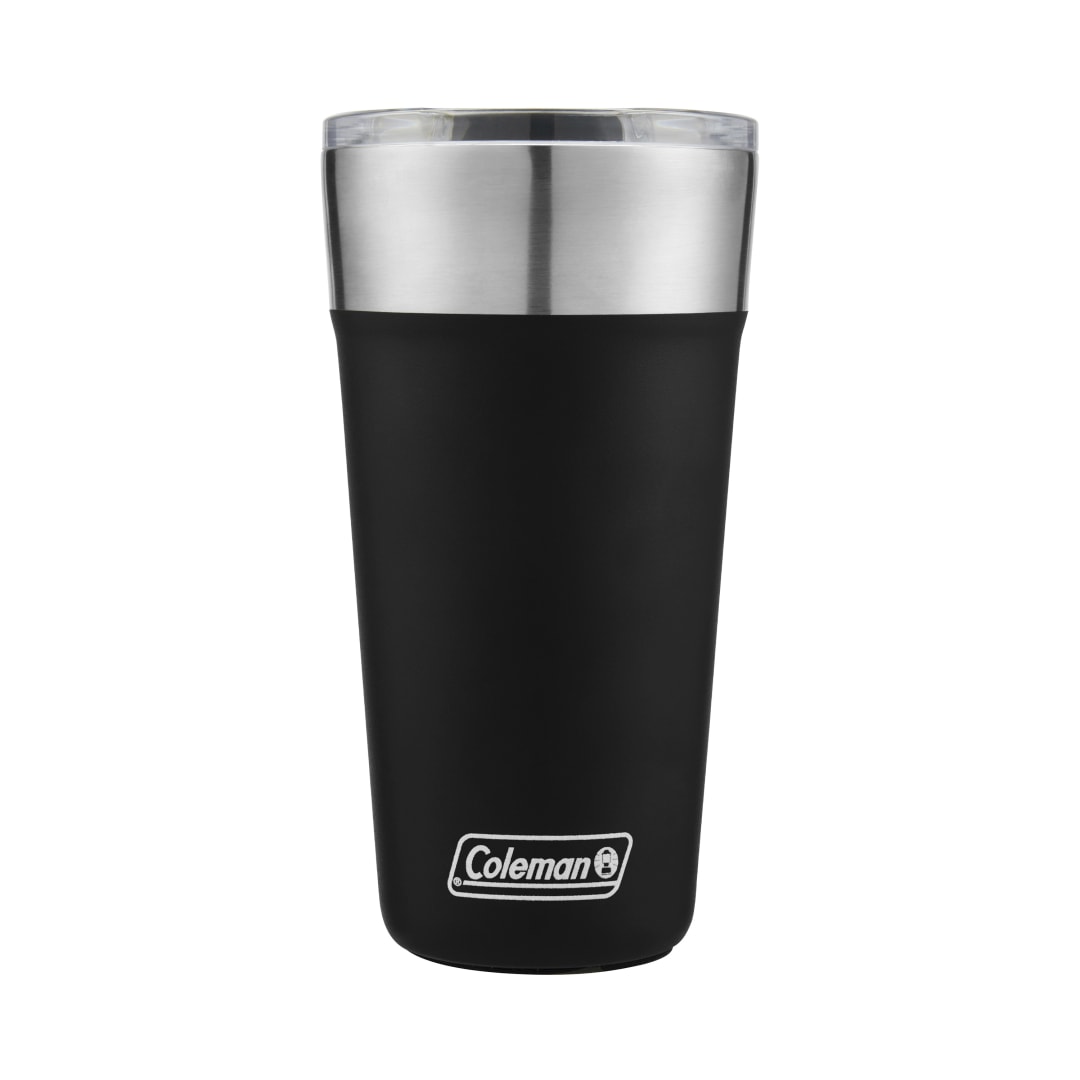 Coleman® Vaso Térmico Brew, Aislado al Vacío, de Acero Inoxidable, con Tapa Deslizante y Abrebotellas Integrado, 600 ml, Negro