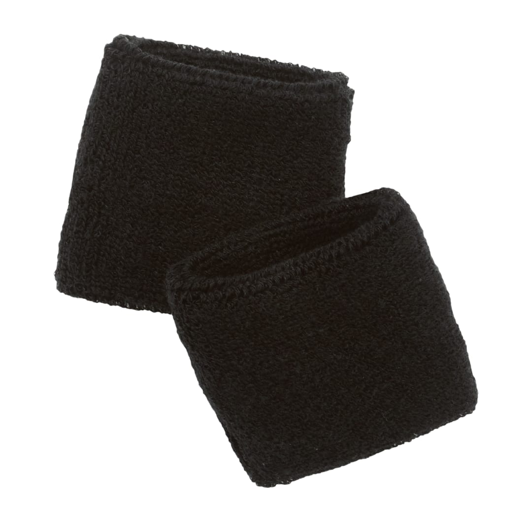 6500 Black Wrist Sweatbands - Terry Cloth
