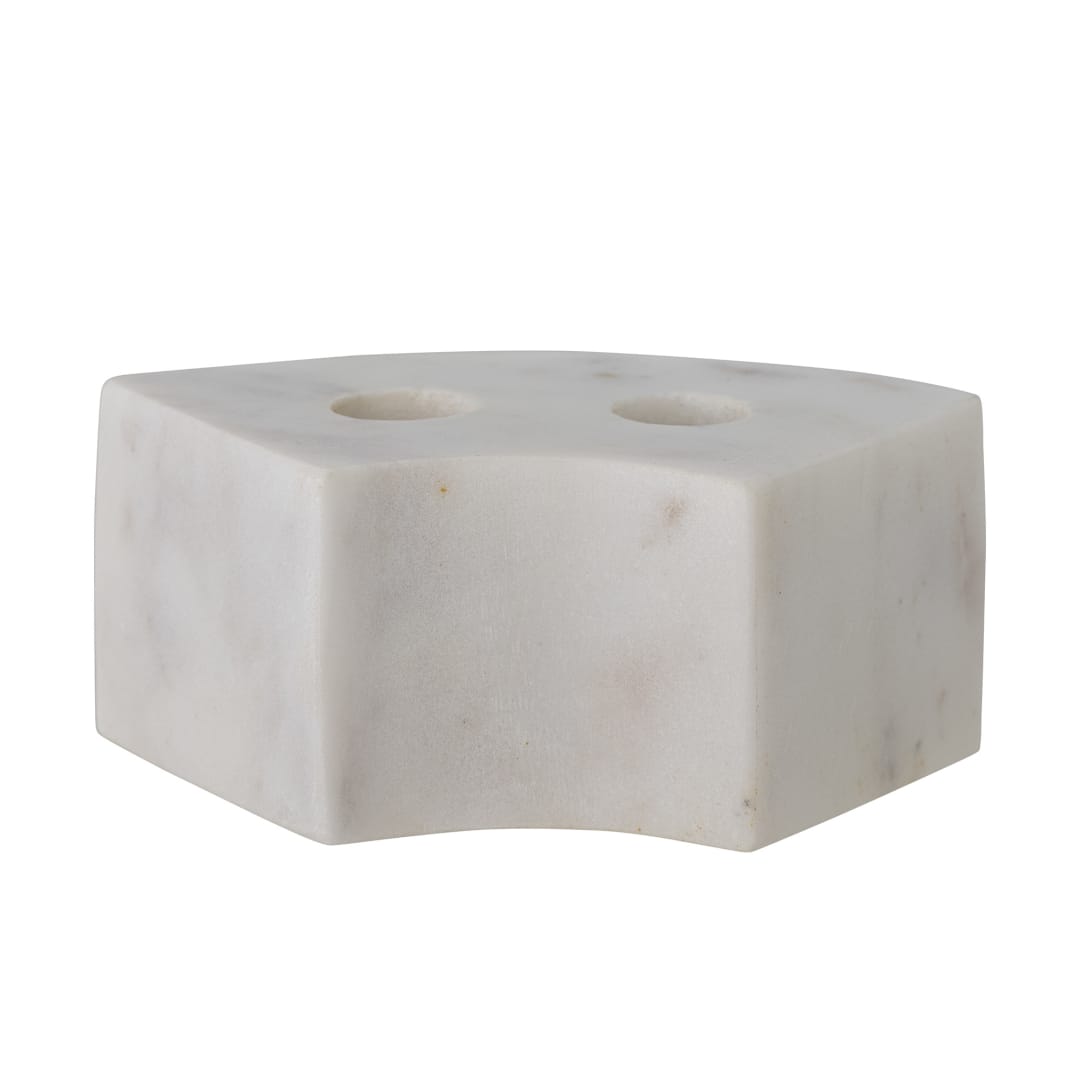 82068090 - Florida Candle Holder, White, Marble STOCK: 205