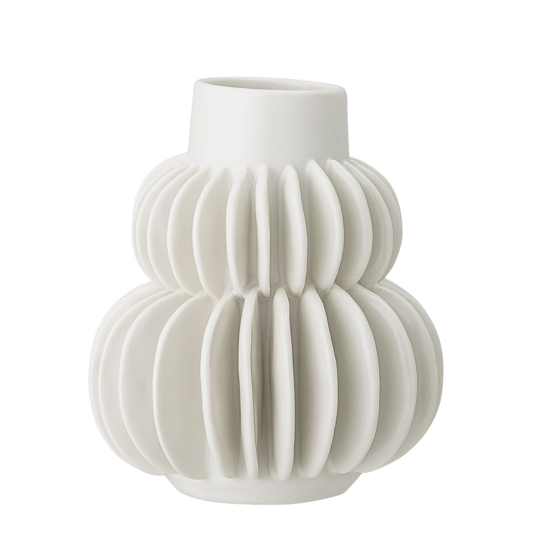 82047448 - Halfdan Vase, White, Stoneware STOCK: 243