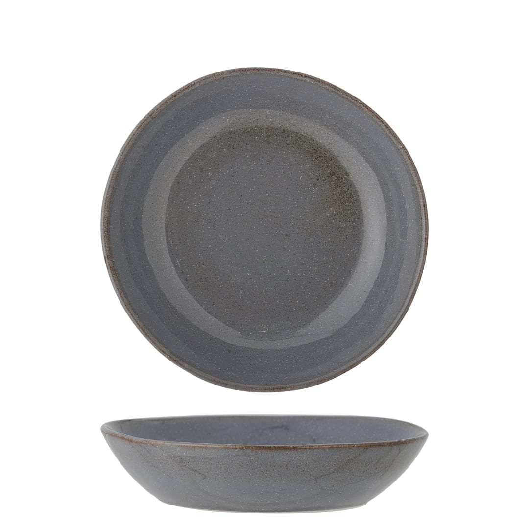 82068322 - Sandrine Plate Deep, Grey, Stoneware STOCK: 290