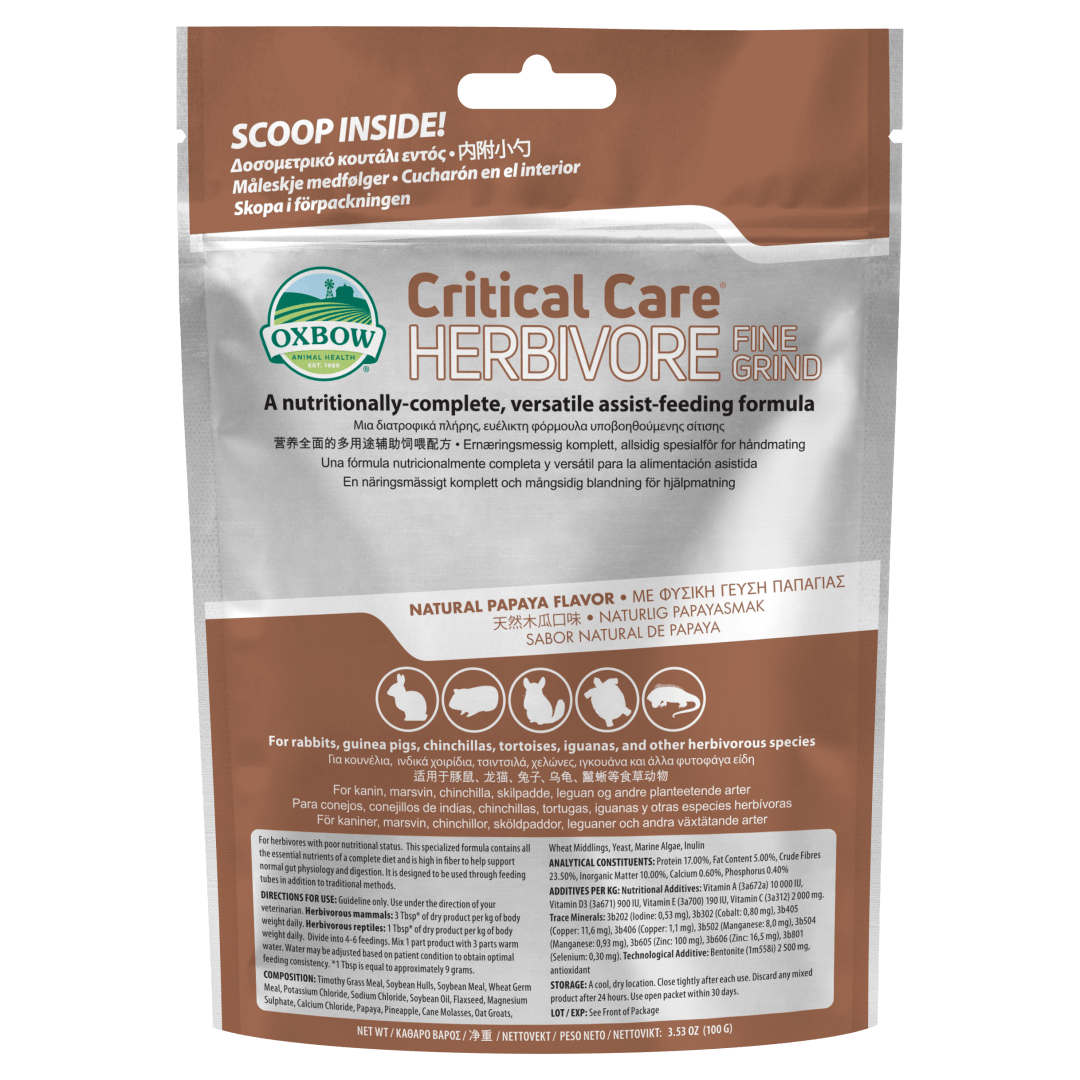 Critical Care Herbivore Fine Grind INTL (100g)
