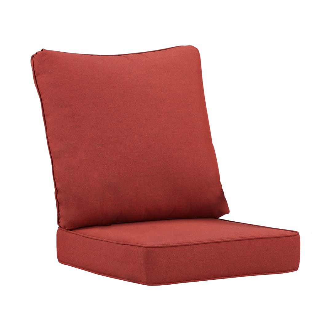 26 x 24 Outdoor Patio Deep Seating Cushion Set in Red with Ties