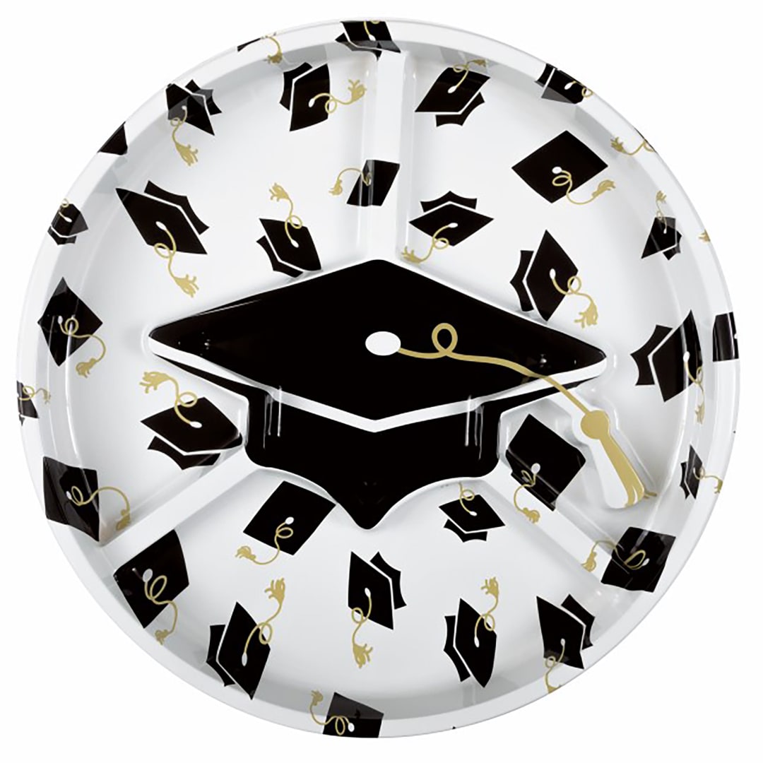Party Grad Reusable Plastic Chip &amp; Dip Platter