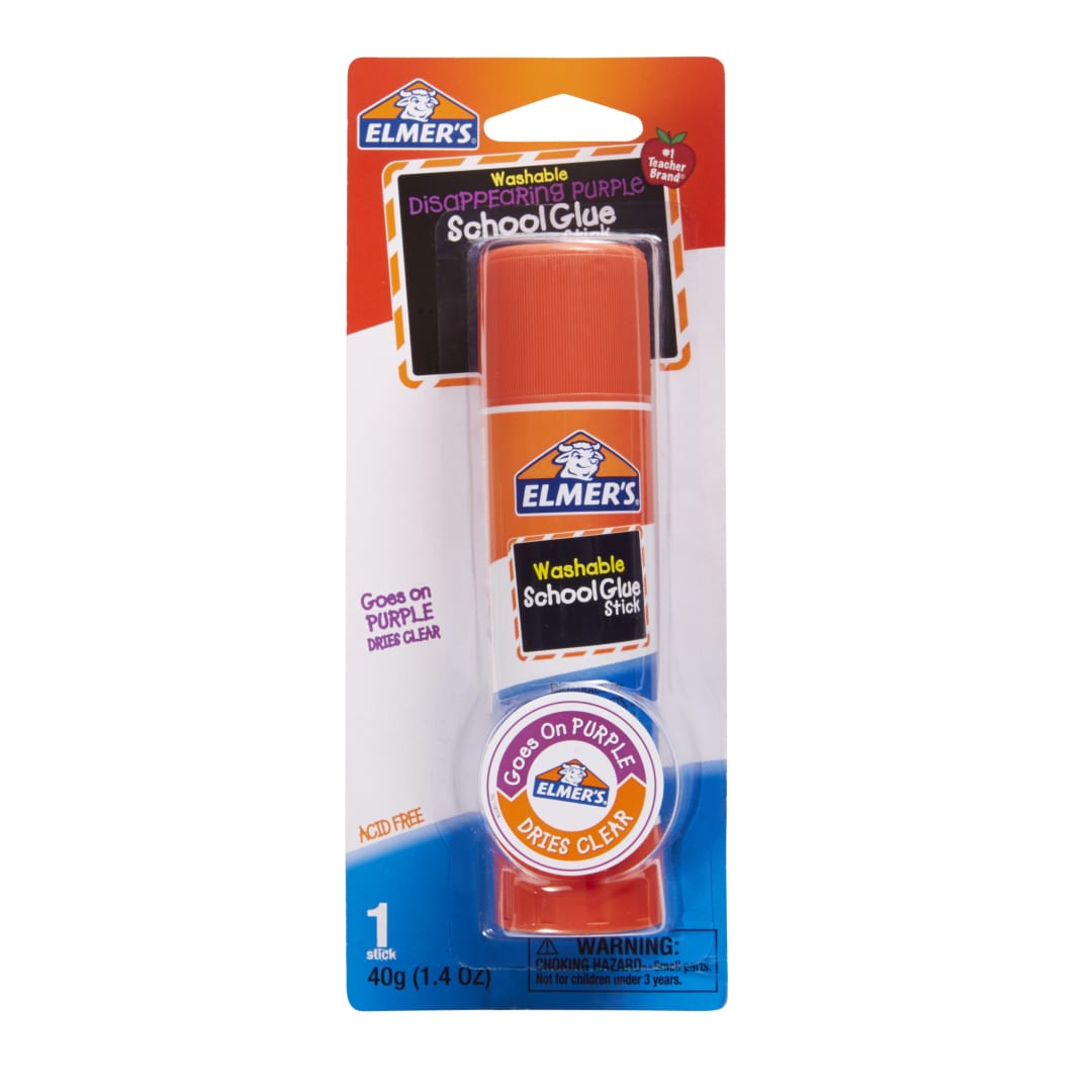Elmer’s Disappearing Purple School Jumbo Glue Stick, Washable, 40 Gram, 1 Count