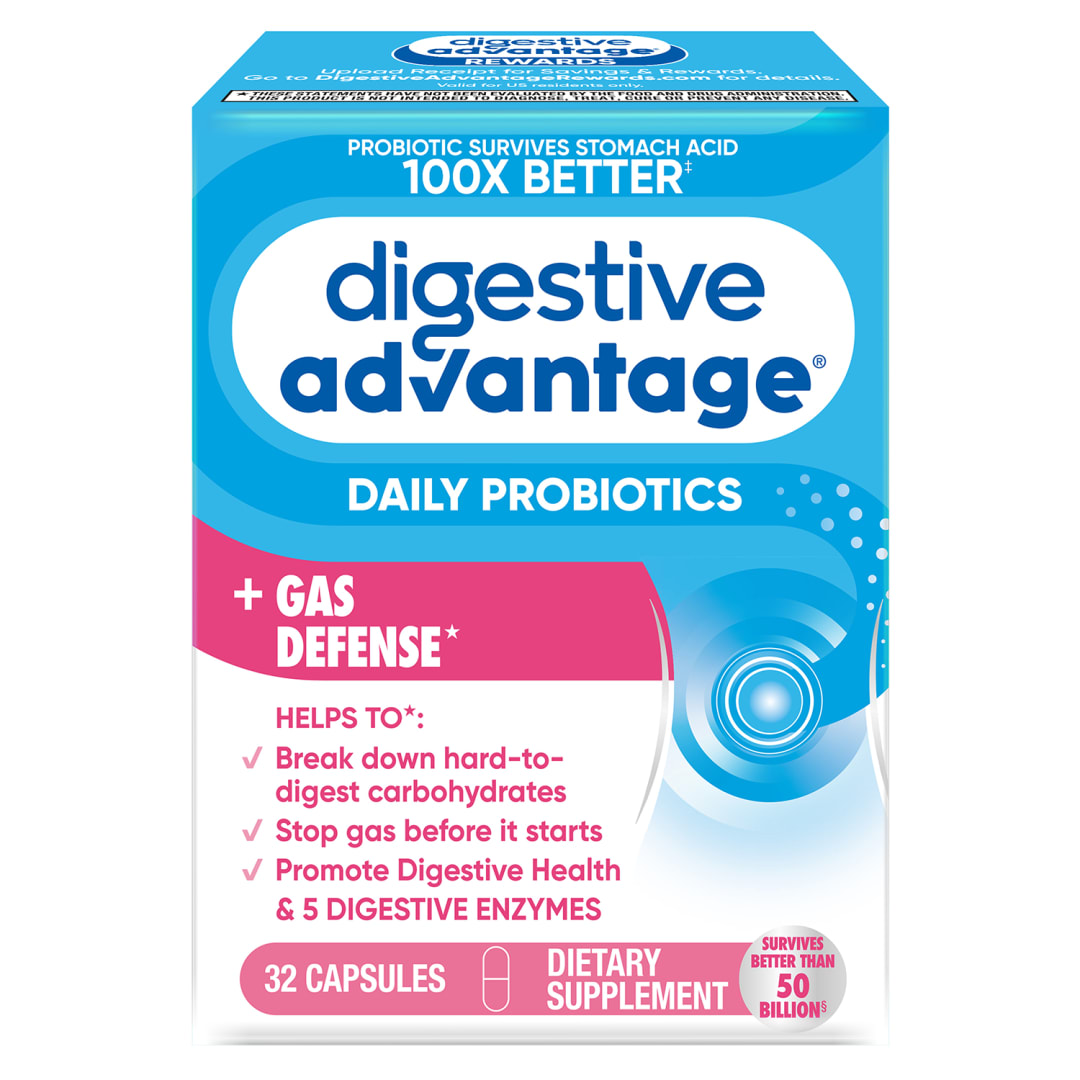 DIGESTIVE ADVANTAGE® Daily Probiotics + Gas Defense Capsules 36/32 ct.