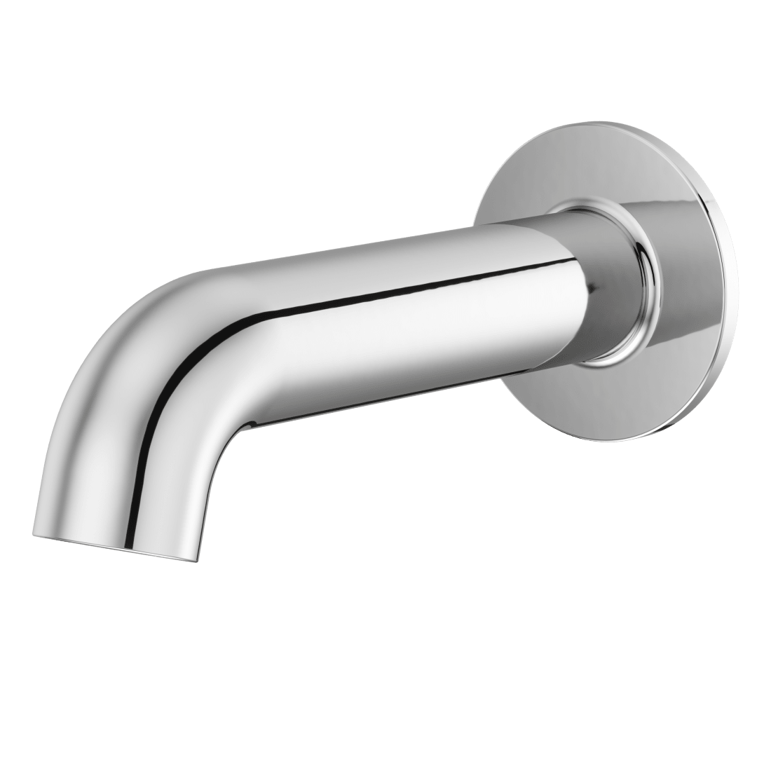 Modern Round Non-Diverting Tub Filler in Polished Chrome