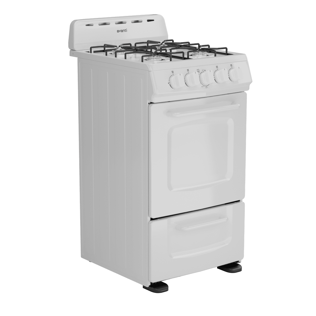 Avanti 20" Gas Range Oven with Solid Metal Door, in White (GRO20P0W)