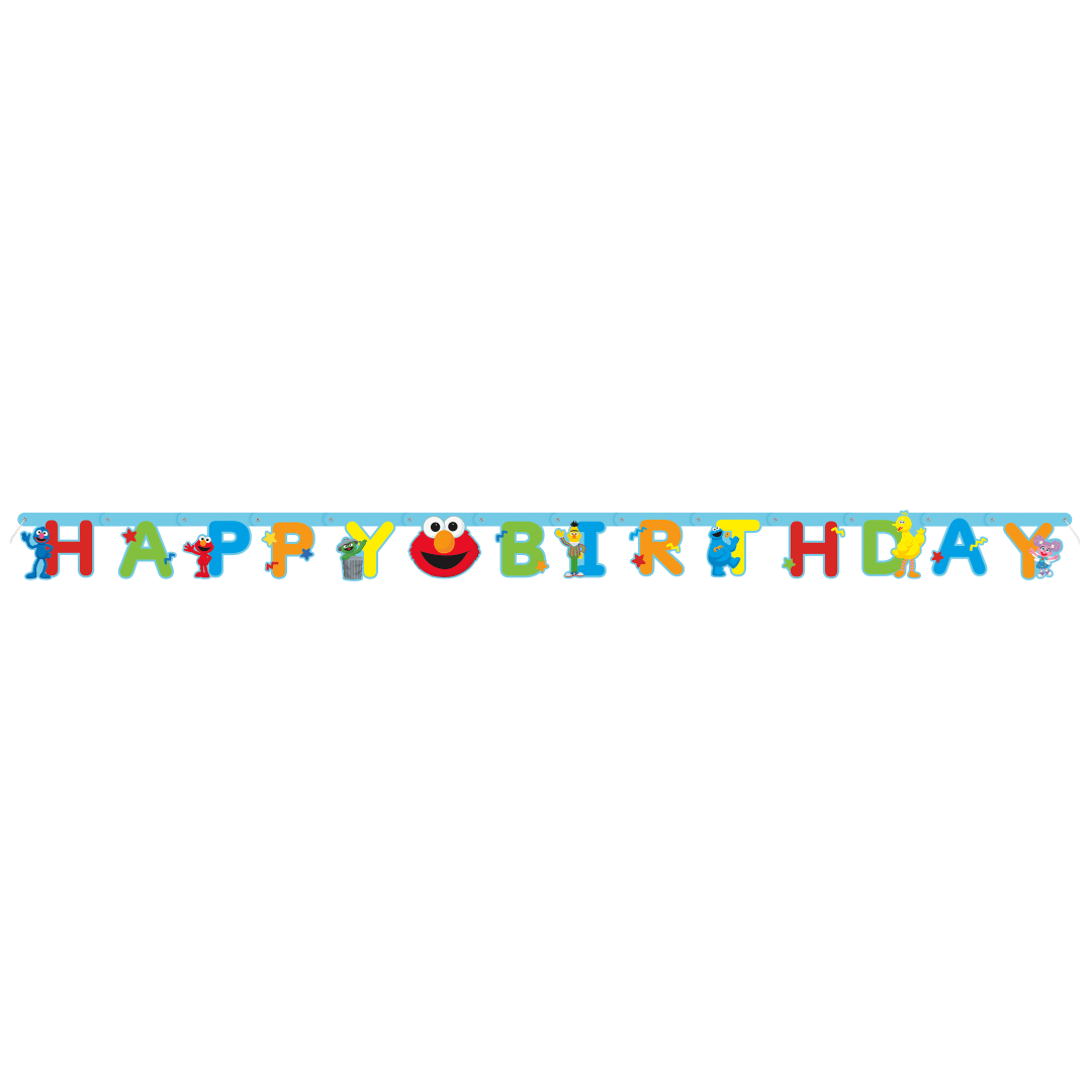 Sesame Street "Happy Birthday" Jointed Banner