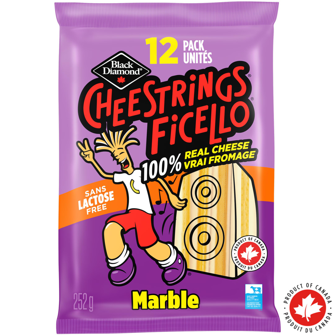 Black Diamond Lactose-Free Marble Cheestrings