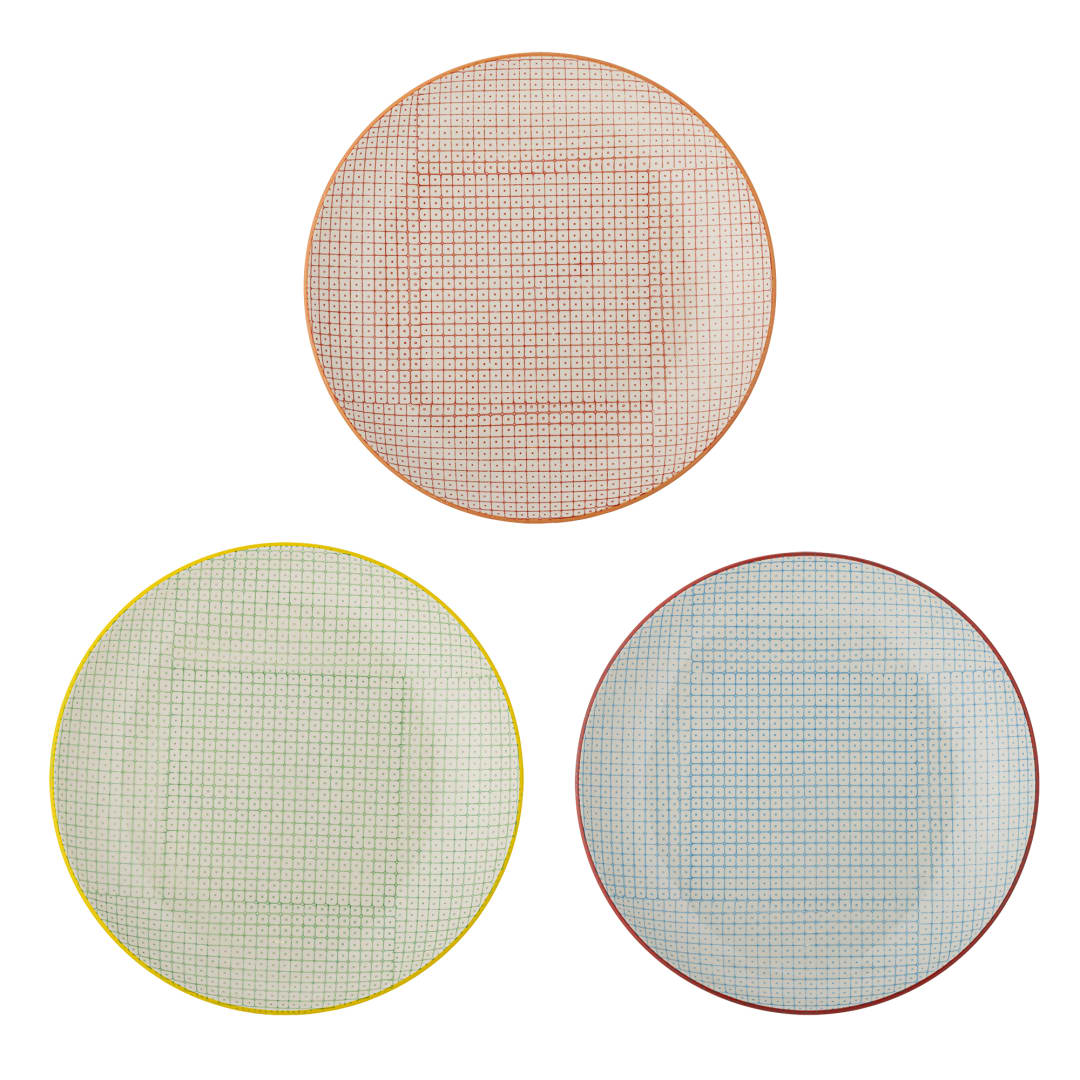 217011 - Carla Plate, Multi, Stoneware STOCK: 300