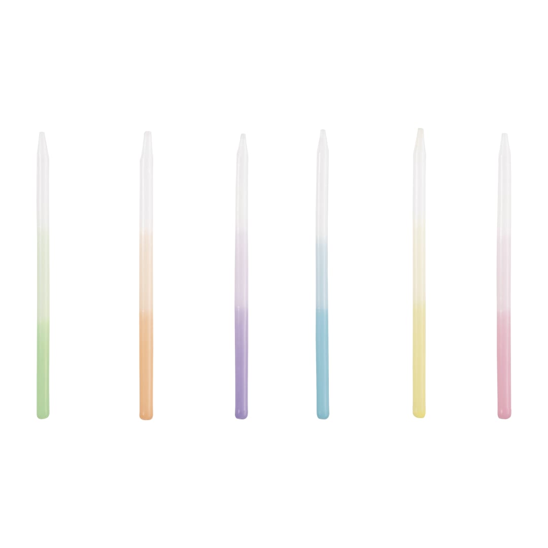 Pastel Ombre Birthday Candles 5", 12ct - Assorted