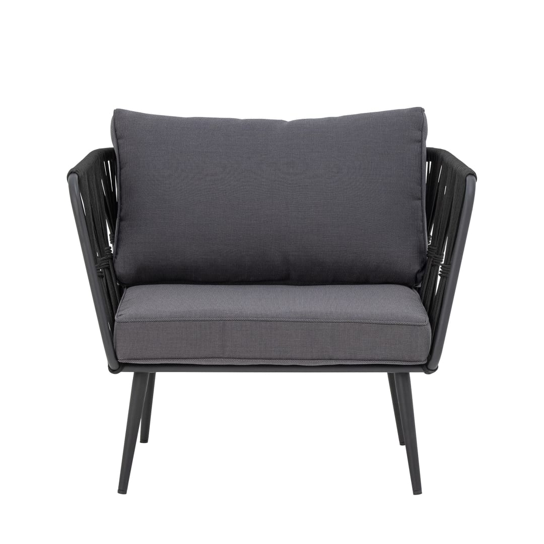 82064621 - Pavone Fire-resistant Lounge Chair, Black, Iron STOCK: 20