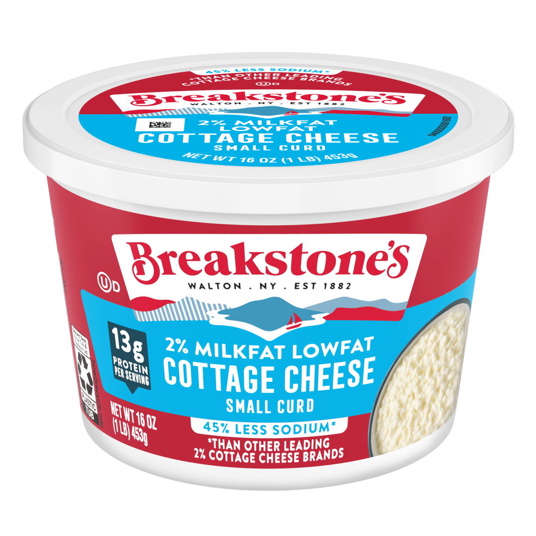 Breakstone's Lowfat 2% Milkfat, Reduced Sodium, Small Curd, Cottage Cheese, 16 oz Tub