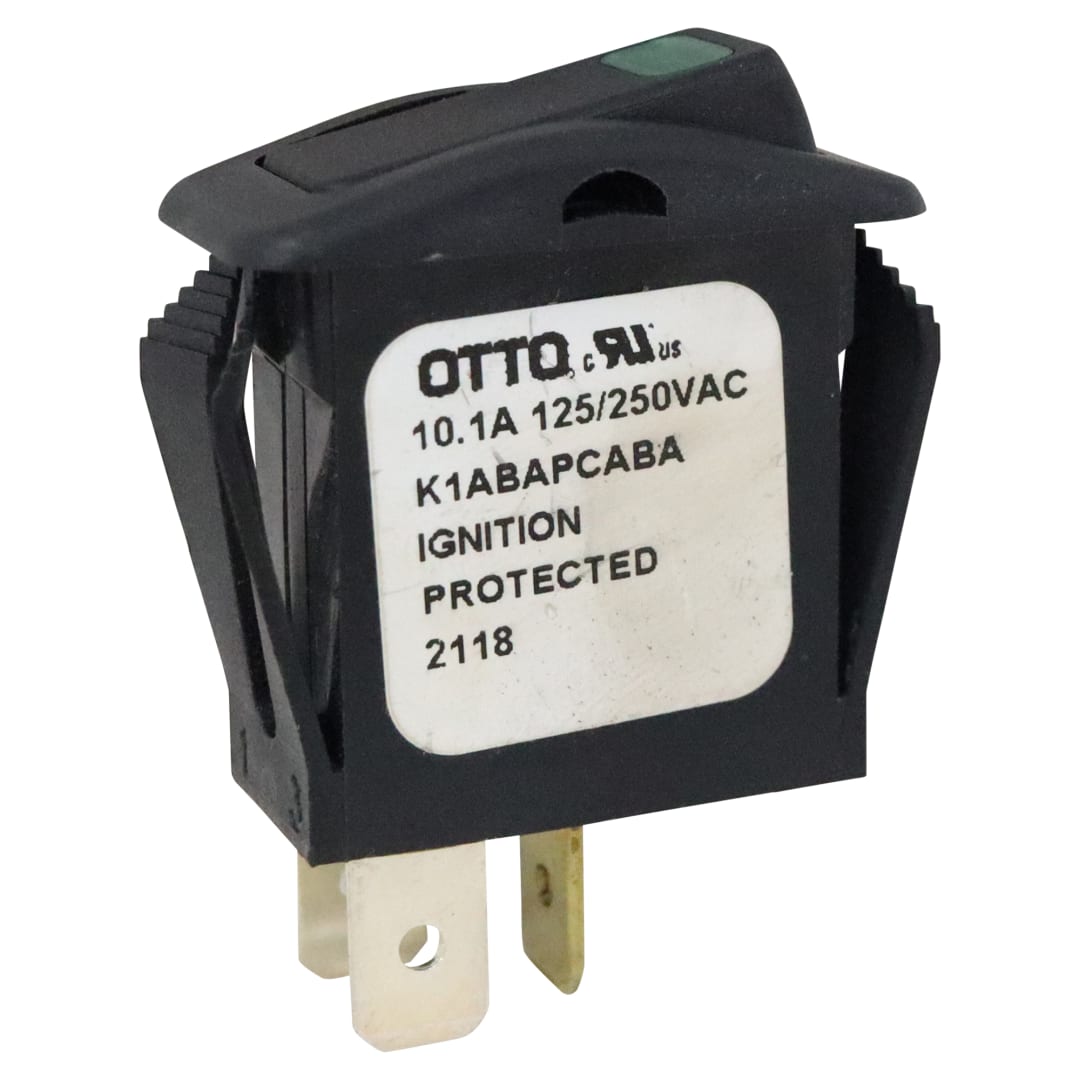 Wastebuilt® Replacement for McNeilus 12V Mini Rocker SPDT Switch, Green LED