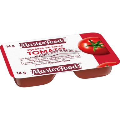 MASTERFOODS Squeeze-On Tomato Sauce 300 x 14g Units