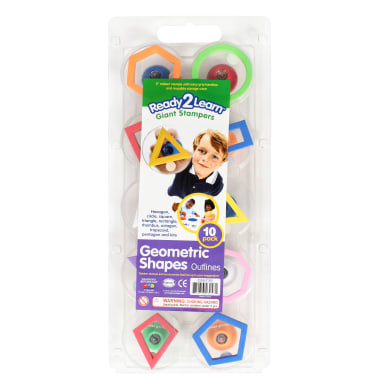 Giant Stampers - Geometric Shapes - Outlines - Set of 10