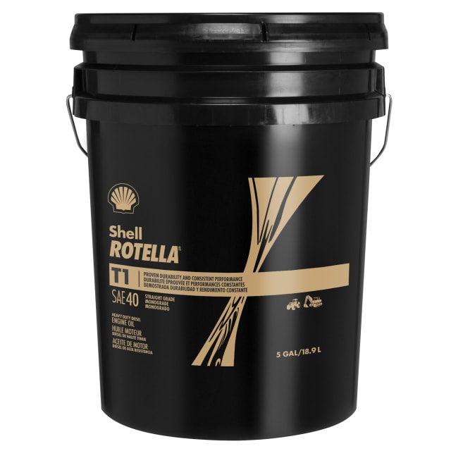 Shell Rotella T1 40 Diesel Engine Oil, 5 Gallon Pail