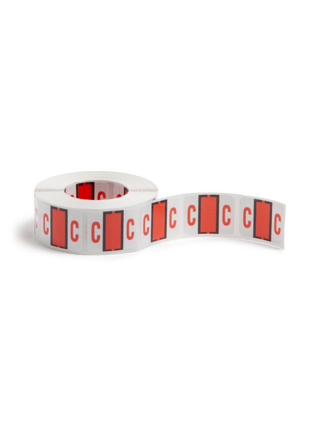 BCCR Bar Style Color-Coded Alphabetic Labels, A-Z Rolls