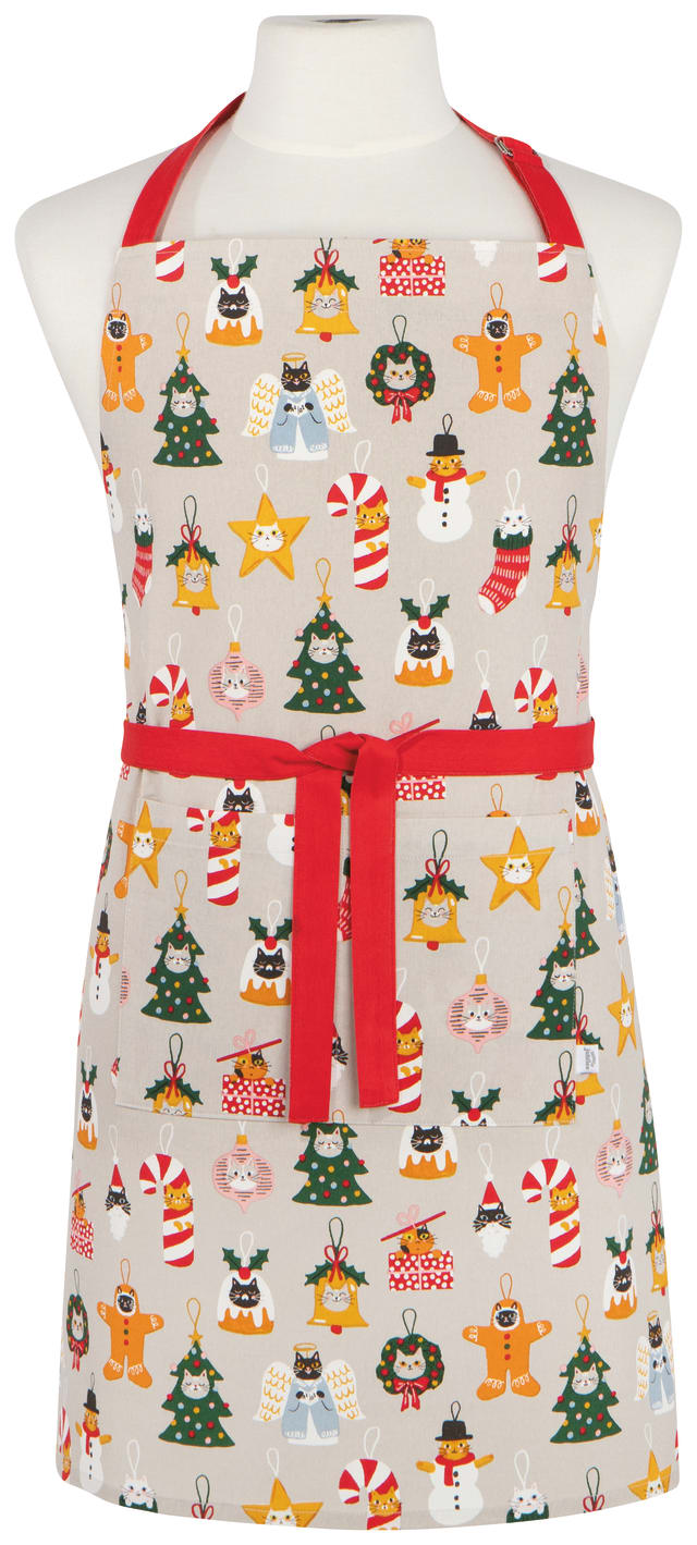 Bauble Cats Christmas Apron