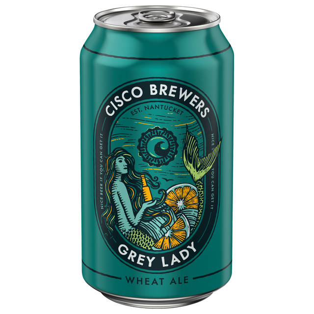Cisco Brewers Grey Lady Wheat Ale 12 oz Single CAN 5ABV - Plain Aluminum - Standard Gloss - Craft Direct