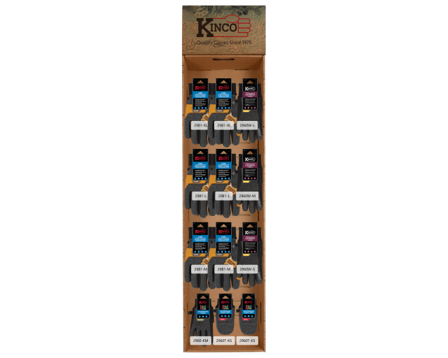 72-Pair Assorted Fleece Pre-Loaded Corrugated Wing Panel Display